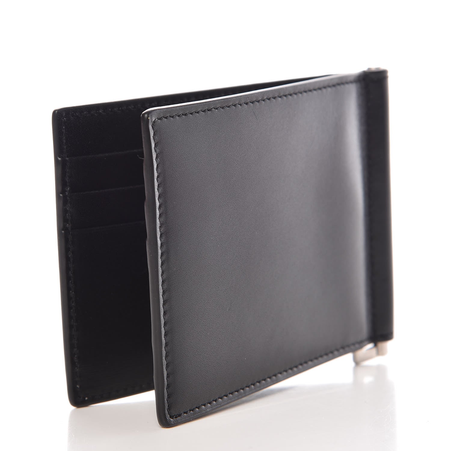 Saint Laurent Calfskin Bill Clip Card Case Black 3 of 8