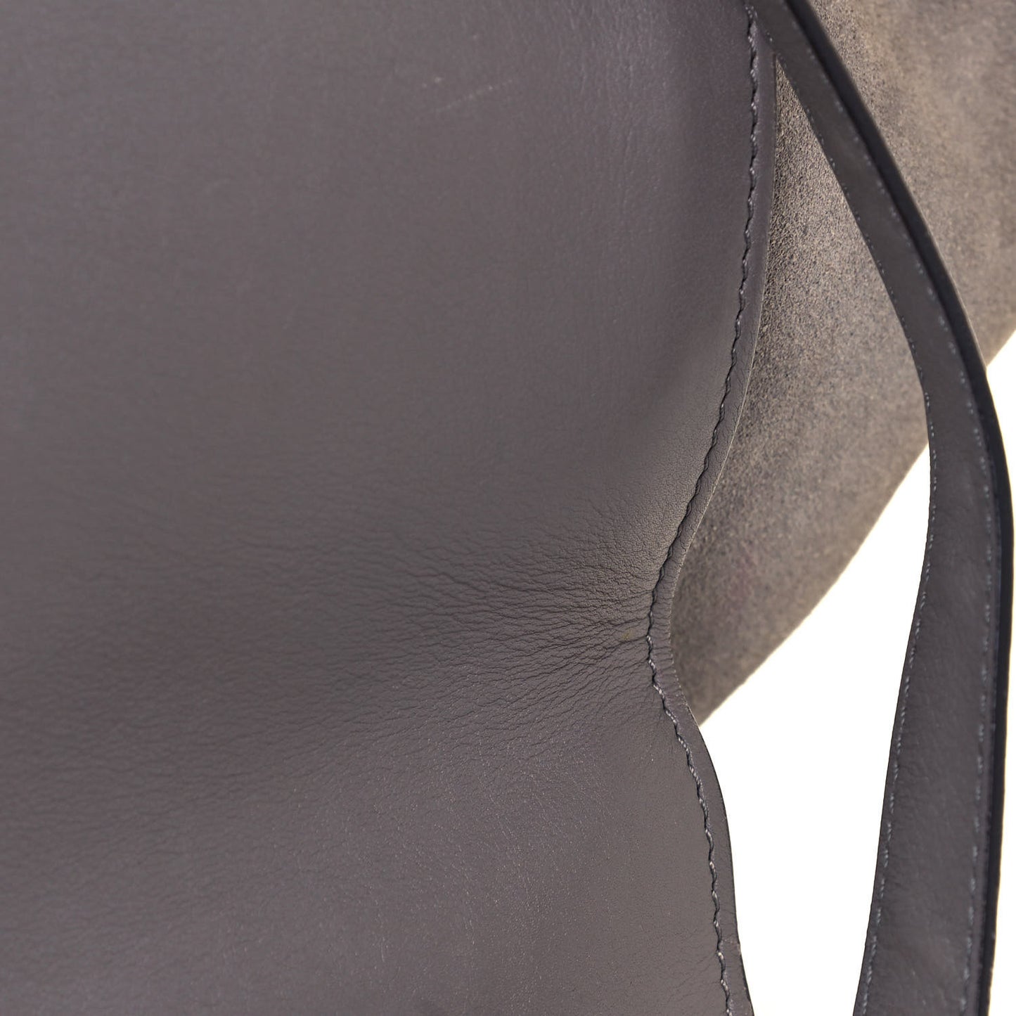 Crocodile Embossed Nubuck Medium Trapeze Grey