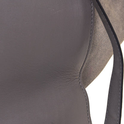 Celine Crocodile Embossed Nubuck Medium Trapeze Grey 23 of 24