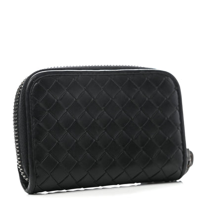 Bottega Veneta Nappa Intrecciato Zip Around Coin Purse Black 3 of 7