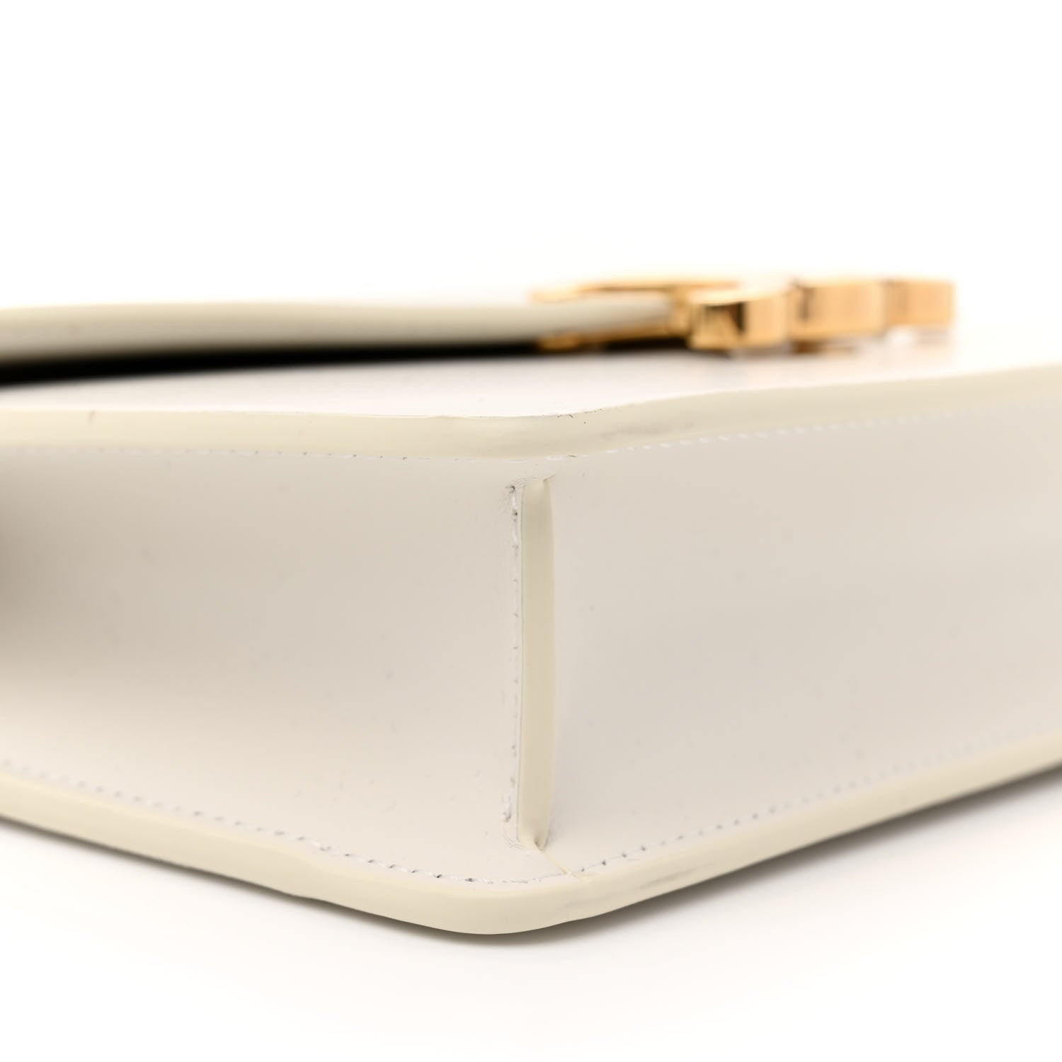 Celine Shiny Calfskin Triomphe Margo Wallet on Chain White 8 of 12
