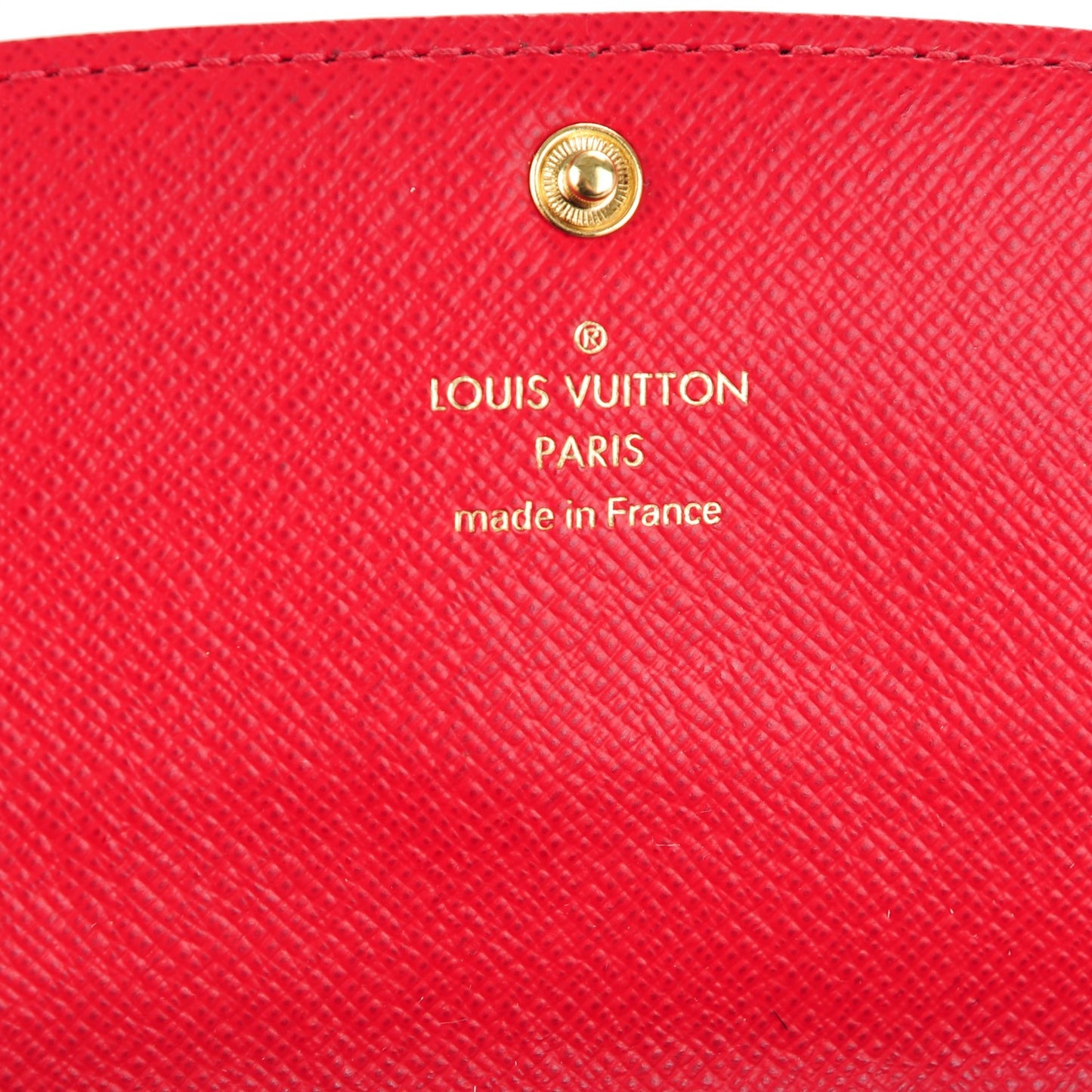 Damier Ebene Emilie Wallet Red