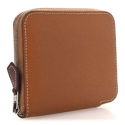 Hermes Epsom Silk'in Compact Wallet Gold 3 of 8