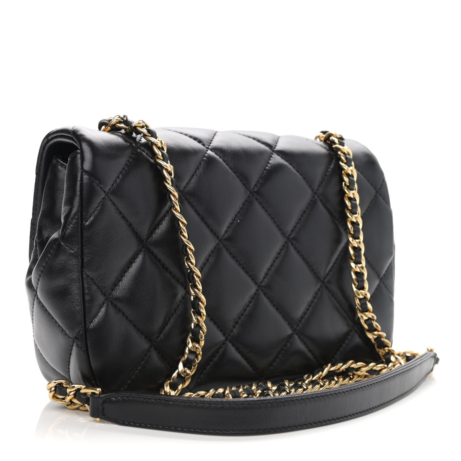 Chanel Lambskin Quilted Mini Flap Black 3 of 11