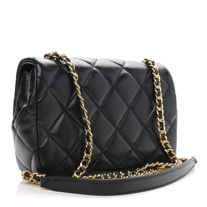 Chanel Lambskin Quilted Mini Flap Black 3 of 11