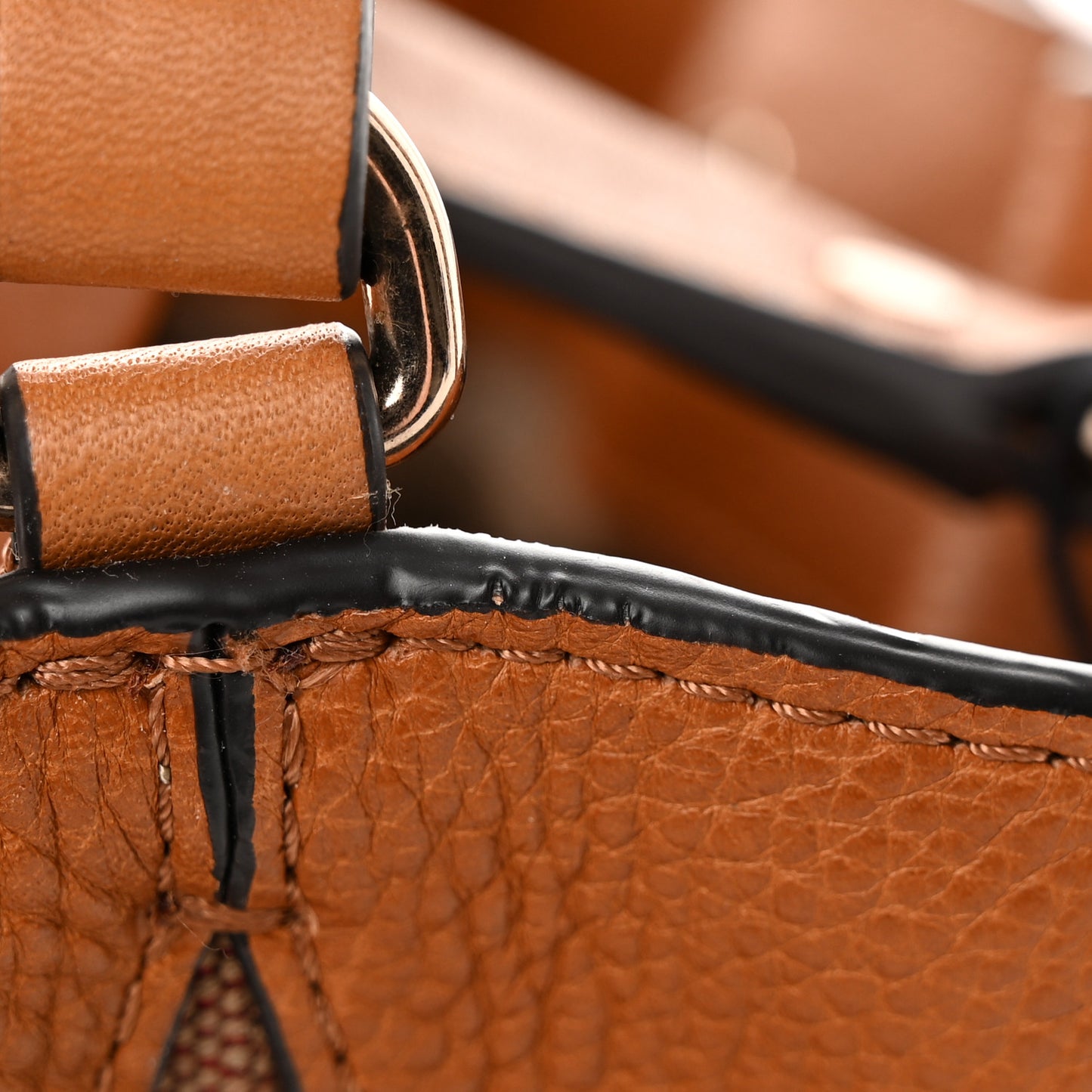 Grainy Calfskin House Check Small Maidstone Saddle Brown