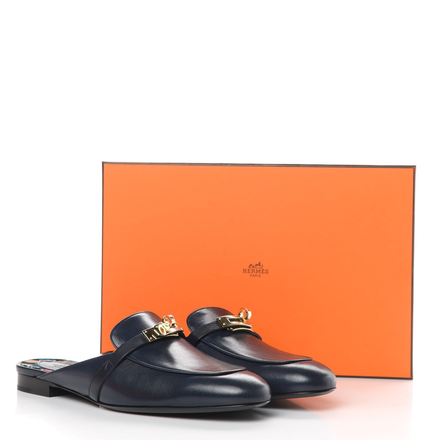 Goatskin Oz Mules 41 Bleu Indigo