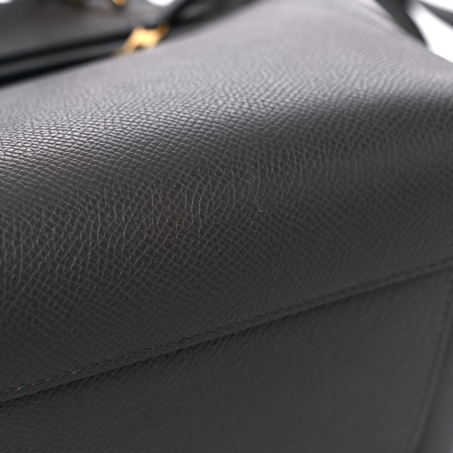 Baby Grained Calfskin Micro Belt Bag Grey
