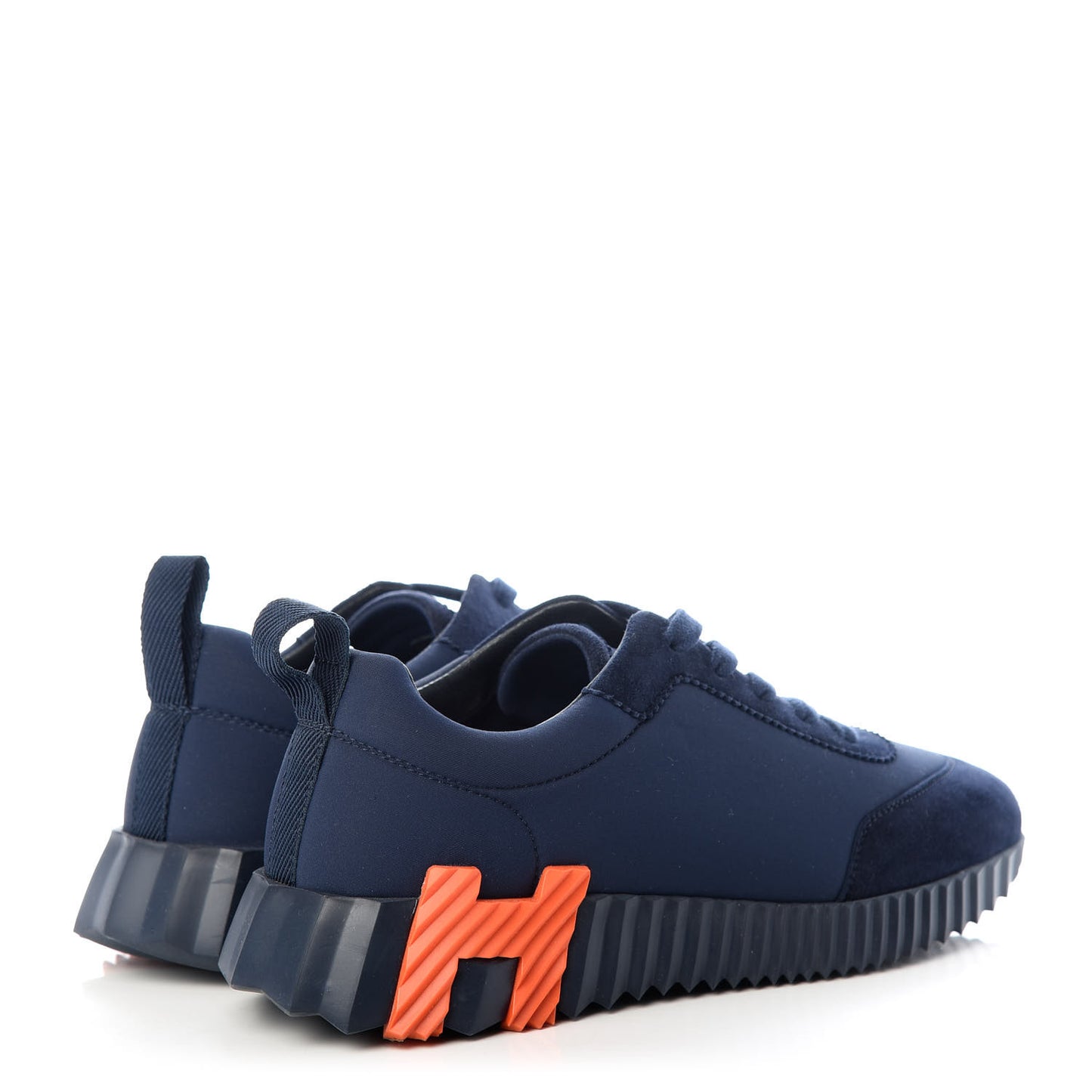 Technical Jersey Suede Goatskin Bouncing Sneakers 36 Marine