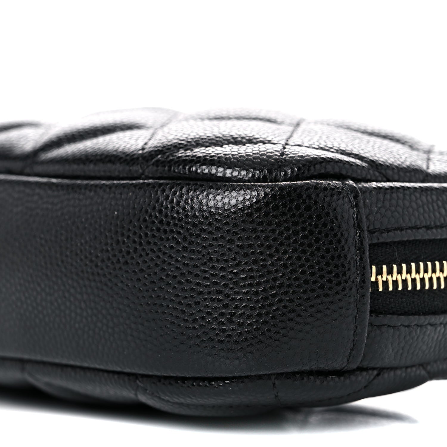 Chanel Caviar Quilted Small Curvy Pouch Cosmetic Case Black 9 of 10