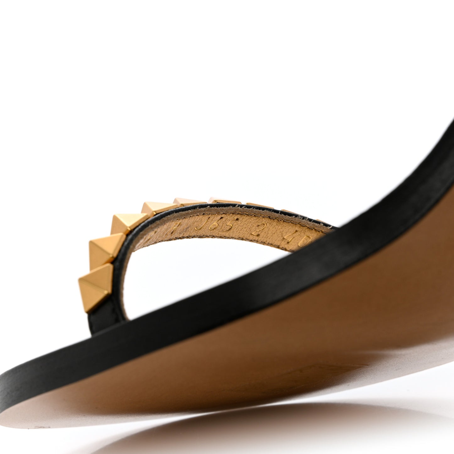 Calfskin Rockstud No Limit Mid-Heel Sandals 40 Black