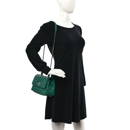 Chanel Caviar Quilted Mini Coco Handle Flap Green 2 of 9