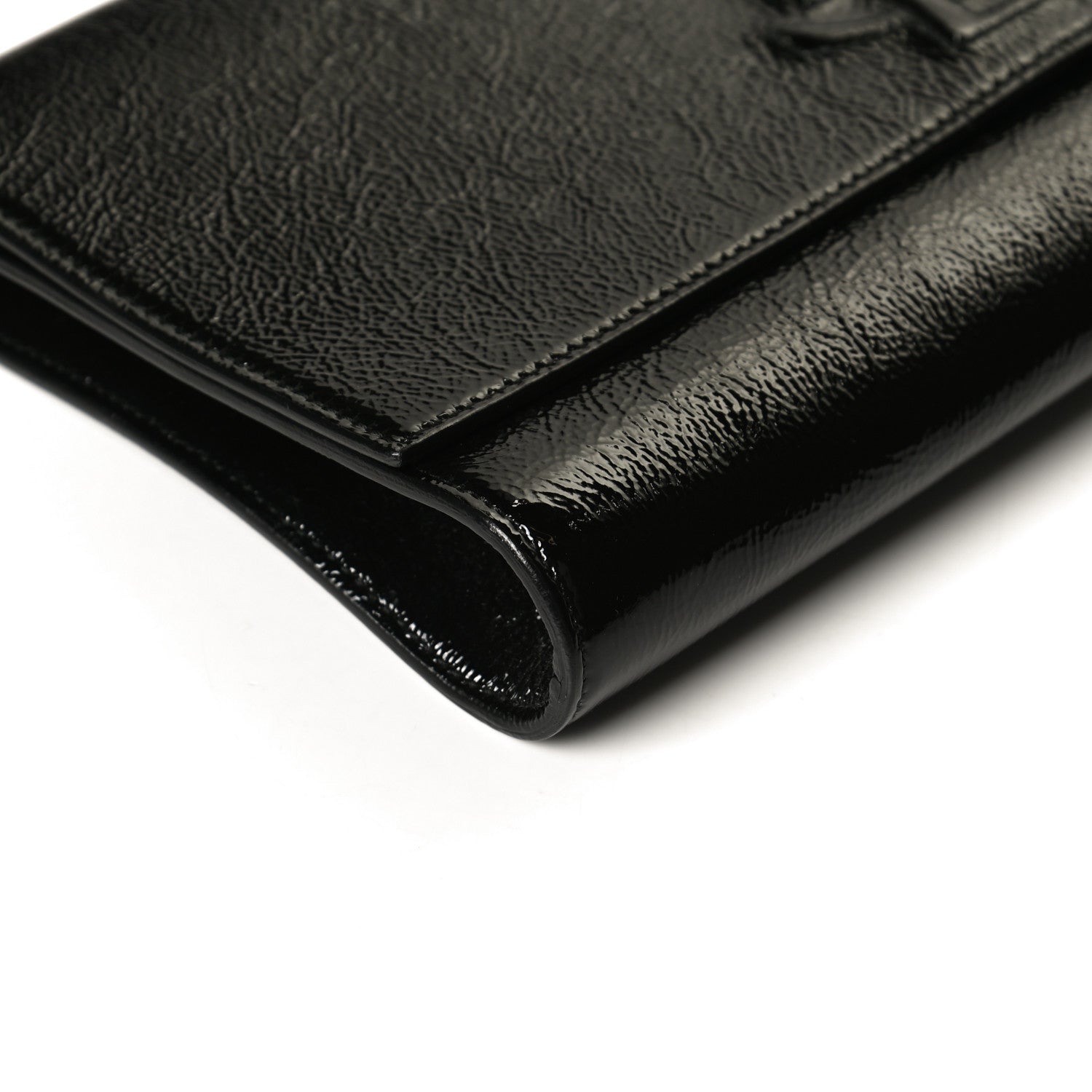 Saint Laurent Textured Patent Monogram Small Belle De Jour Clutch Black 9 of 10