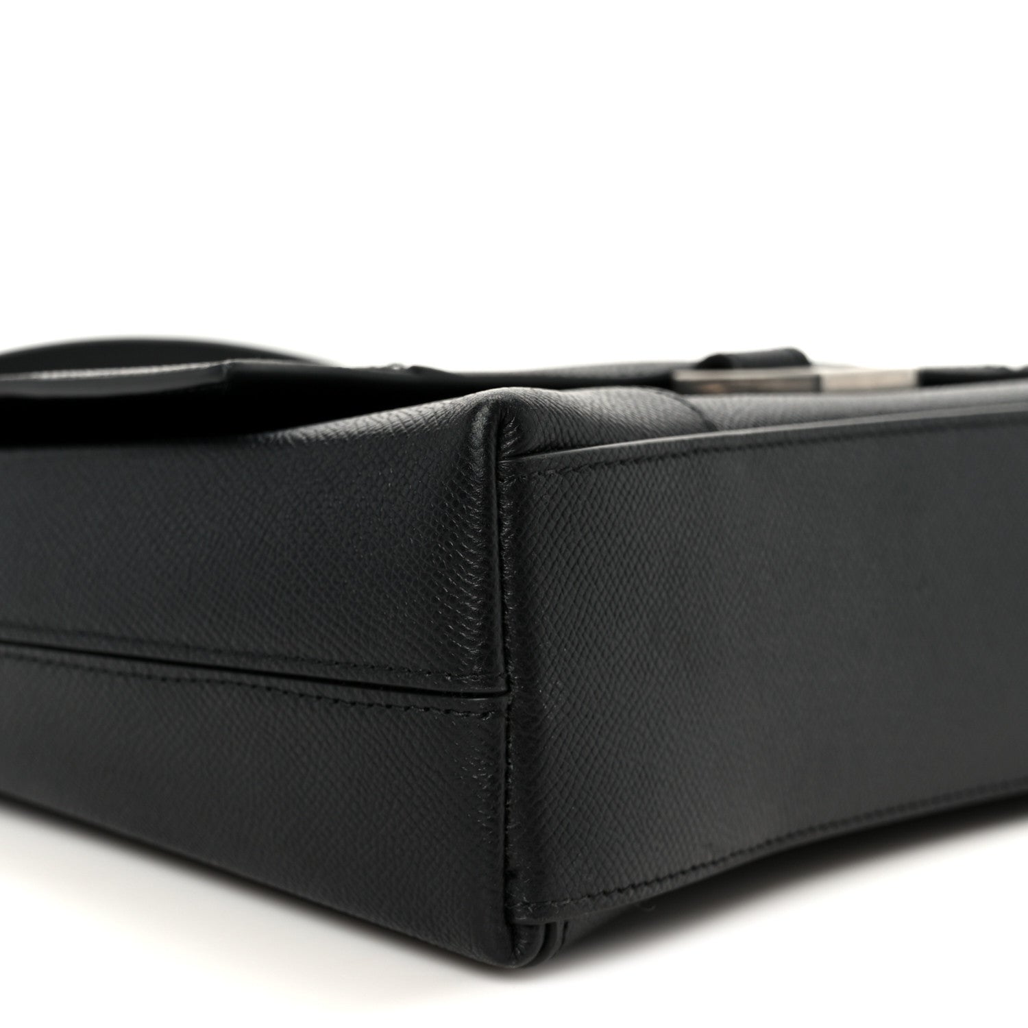 Balenciaga Semi Matte Soft Textured Calfskin Downtown Shoulder Bag Black 9 of 11