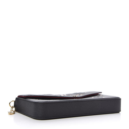 Louis Vuitton Empreinte Monogram Giant Felicie Pochette Black Beige 4 of 9