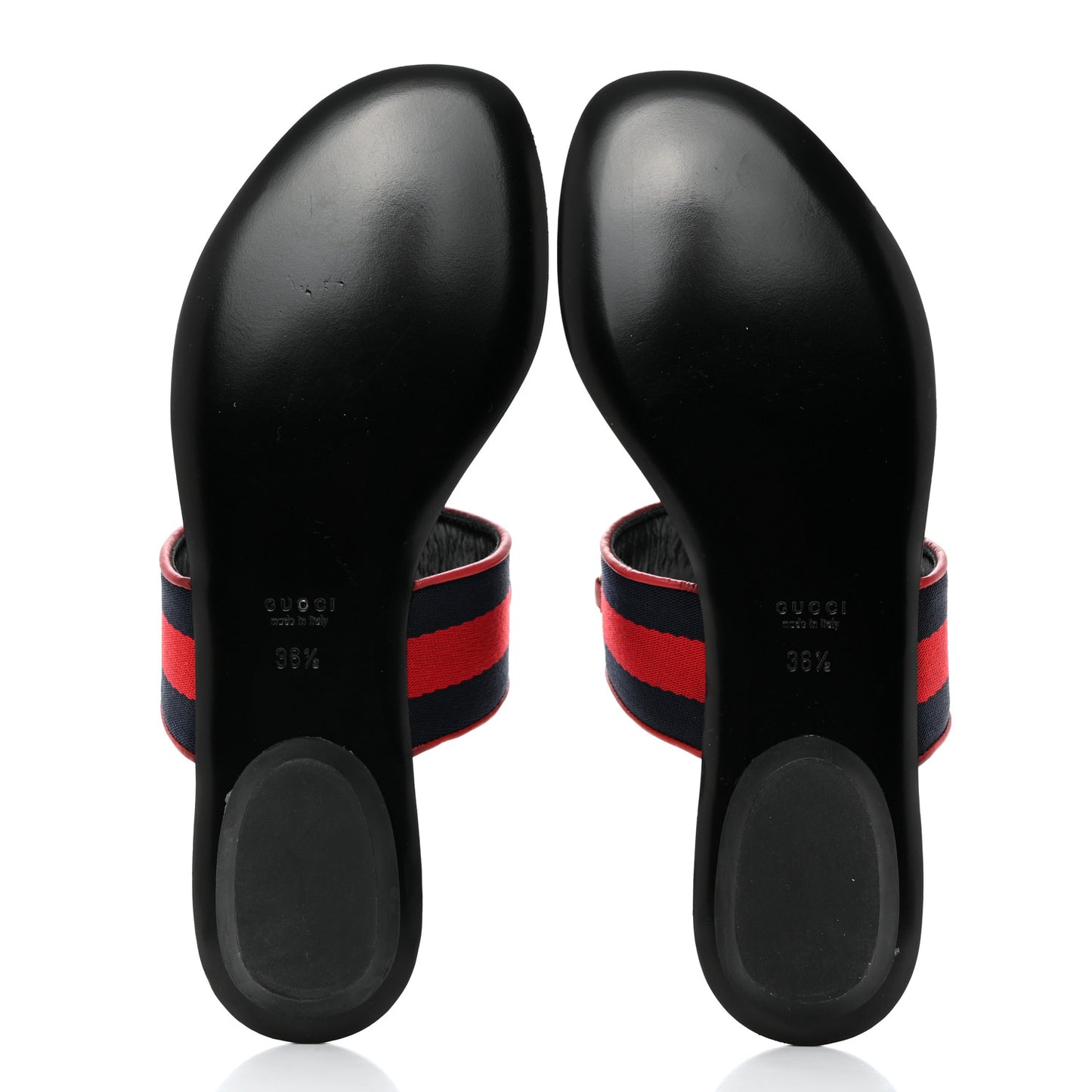 Nylon Calfskin Web Womens Horsebit Thong Sandals 36.5 Blue Red Black