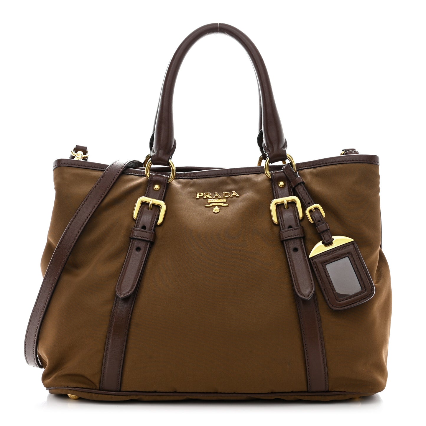 Tessuto Nylon Soft Calf Small Tote Corinto