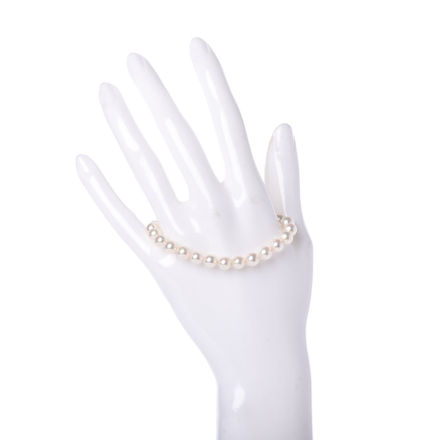 18K Yellow Gold Akoya Cultured Pearl 6-6.5mm Strand Bracelet