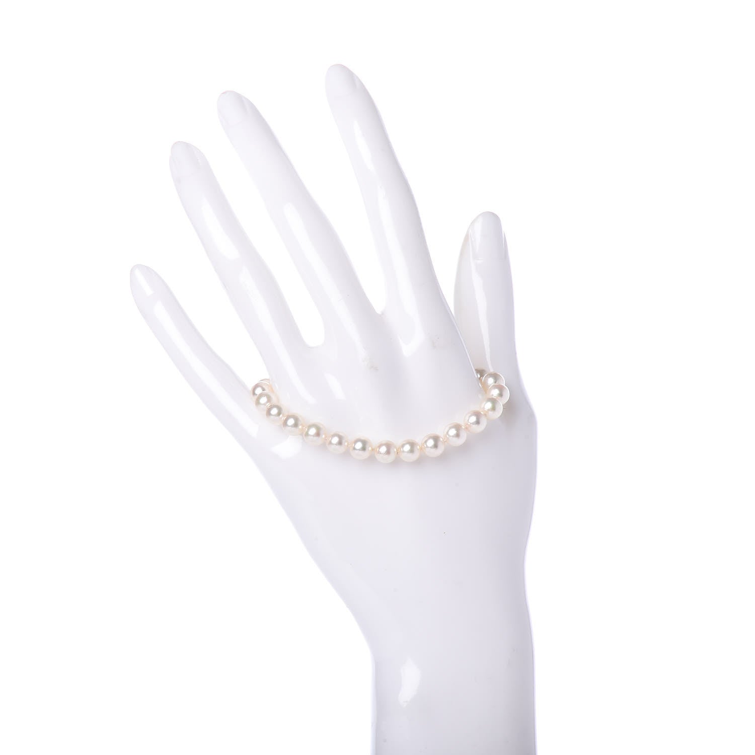 Mikimoto 18K Yellow Gold Akoya Cultured Pearl 6-6.5mm Strand Bracelet 2 of 4