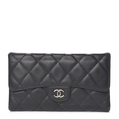 Chanel Caviar Quilted Large Gusset Flap Wallet Black 1 of 17