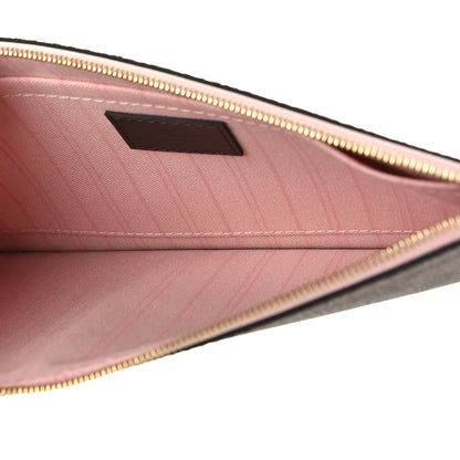 Louis Vuitton Damier Ebene Neverfull MM GM Pochette Rose Ballerine 5 of 9