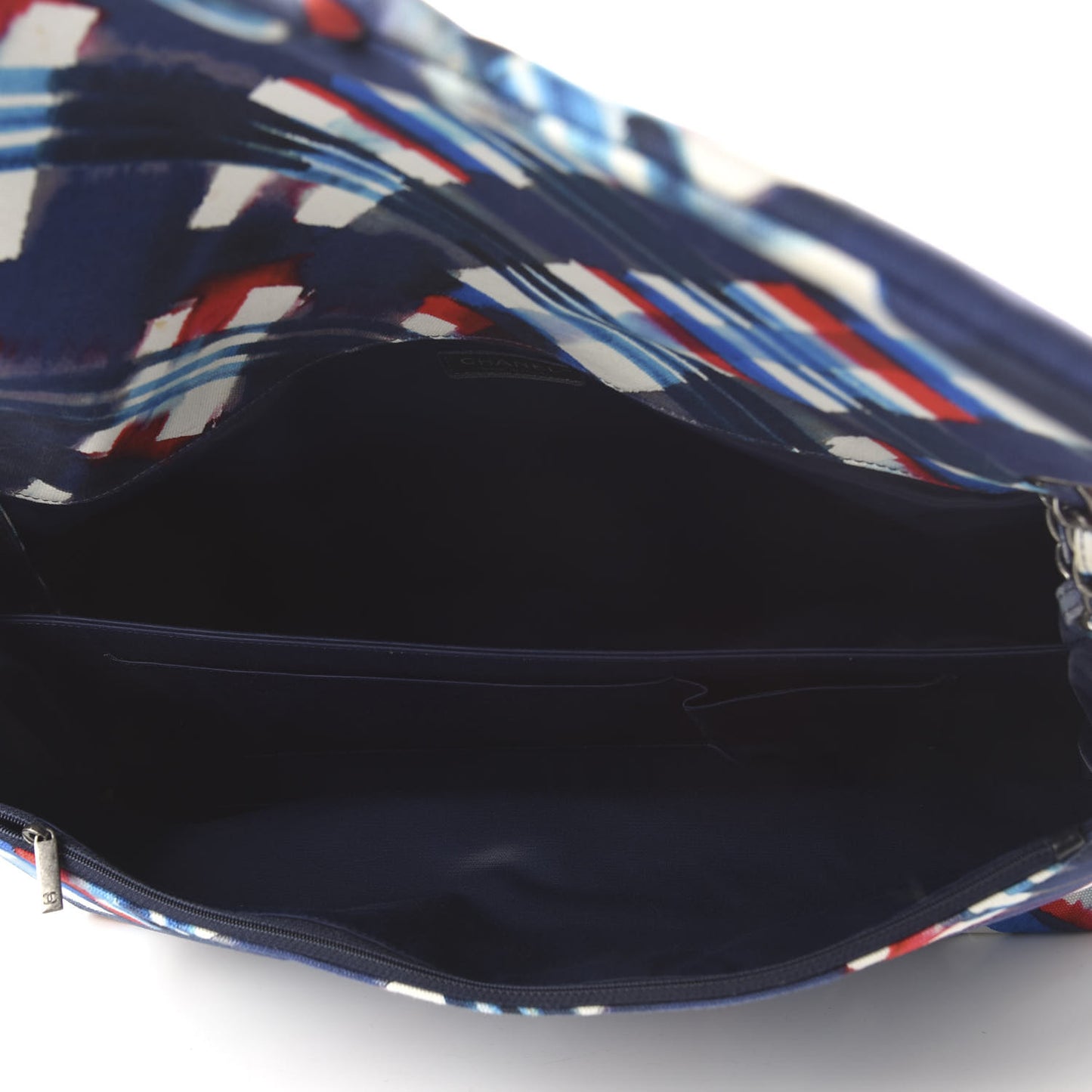 Canvas Airline Printed XXL Travel Flap Bag Blue Red White