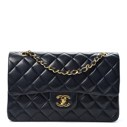 Chanel Lambskin Quilted Medium Double Flap Navy 1 of 12