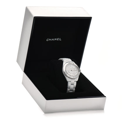 Chanel Stainless Steel Ceramic Diamond 38mm J12 Limited Edition Automatic Watch White 5 of 5