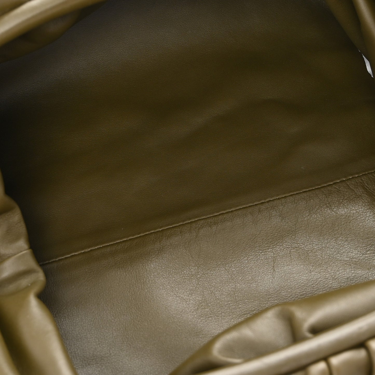 Smooth Butter Calf The Pouch Oversized Clutch Kaki Fondent