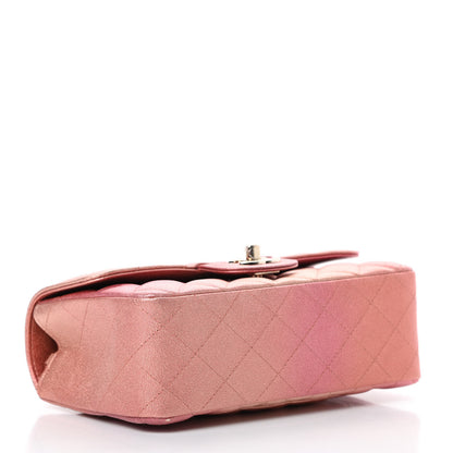 Chanel Metallic Lambskin Quilted Ombre Mini Rectangular Flap Pink 4 of 13