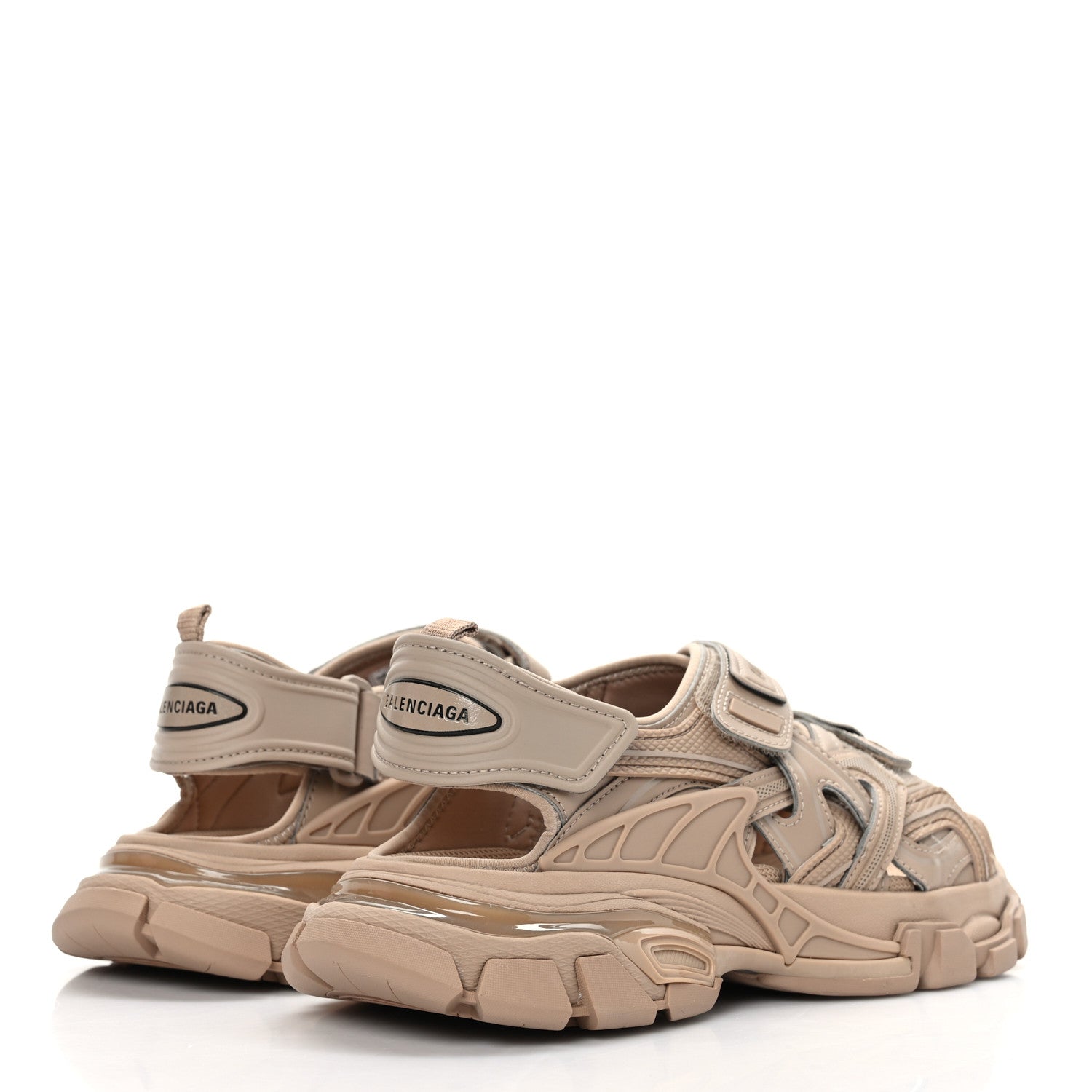 Balenciaga Neoprene Rubber Womens Track Sandals 37 Full Beige 4 of 8