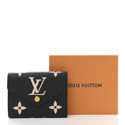 Louis Vuitton Empreinte Monogram Giant Victorine Wallet Black Beige 7 of 7