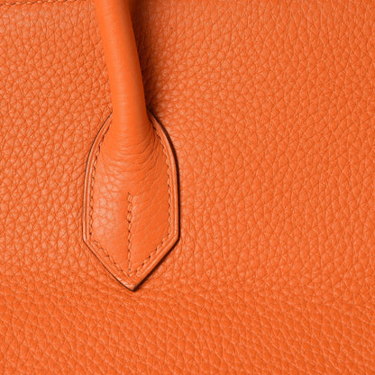 Hermes Taurillon Clemence Birkin 35 Orange 28 of 32