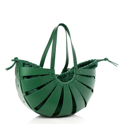 Bottega Veneta French Calfskin Shell Bag Racing Green 3 of 9