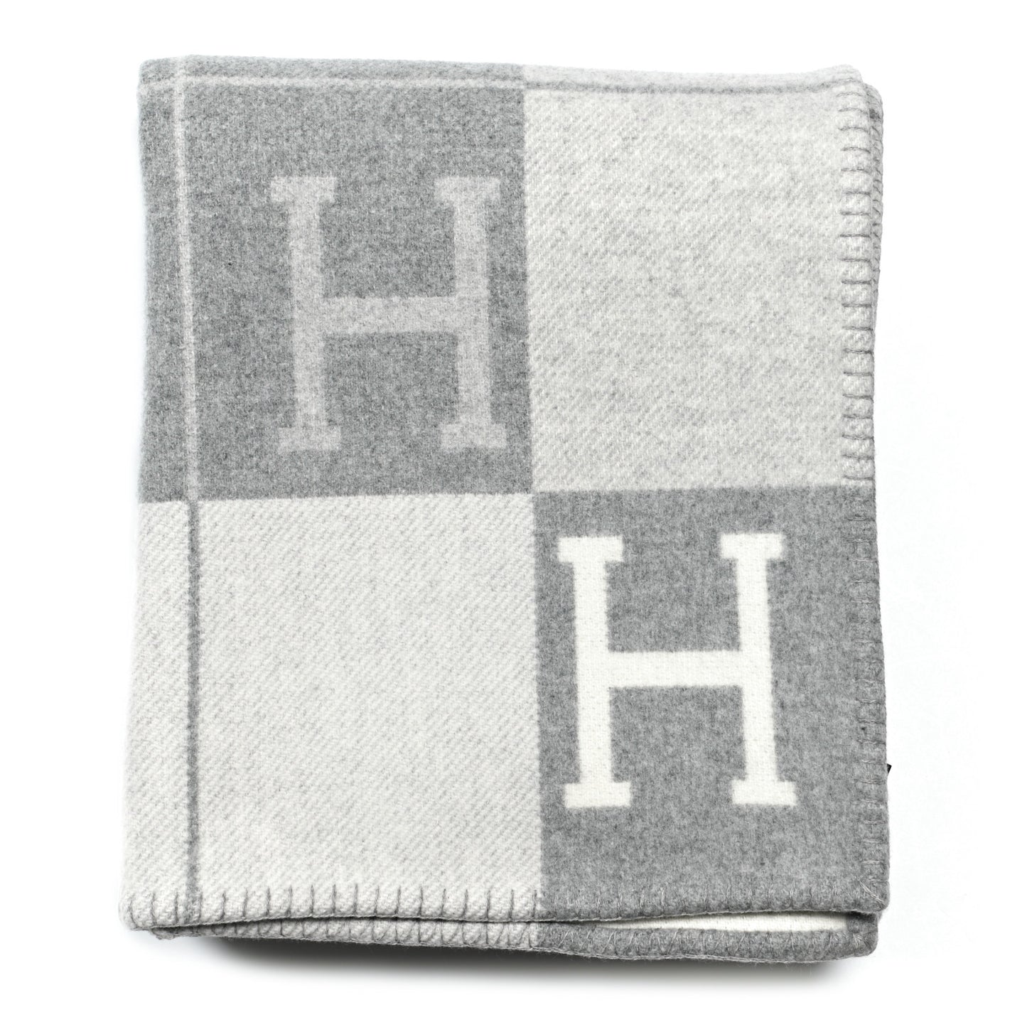 Wool Cashmere Avalon III Blanket Ecru Gris Clair