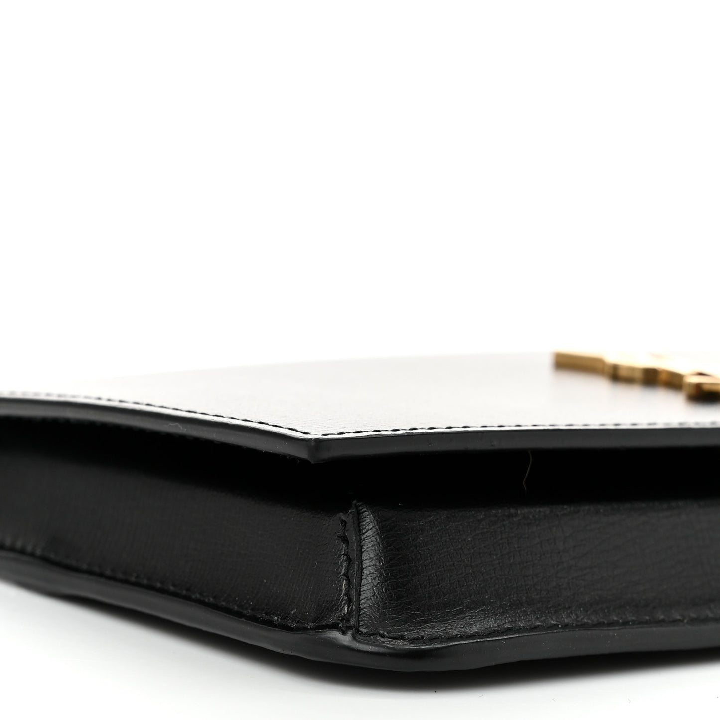 Smooth Calfskin Monogram Phone Holder Crossbody Black