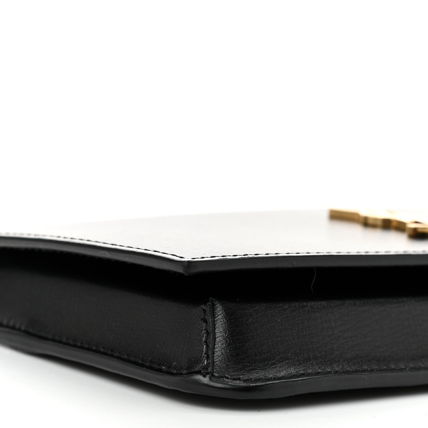 Saint Laurent Smooth Calfskin Monogram Phone Holder Crossbody Black 8 of 10