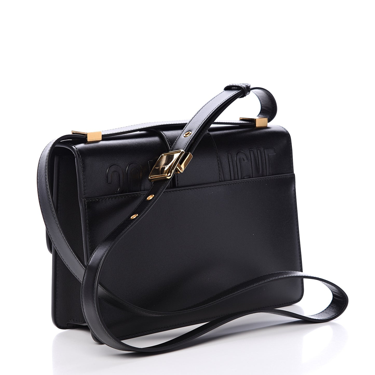 Smooth Calfskin 30 Montaigne Flap Bag Black