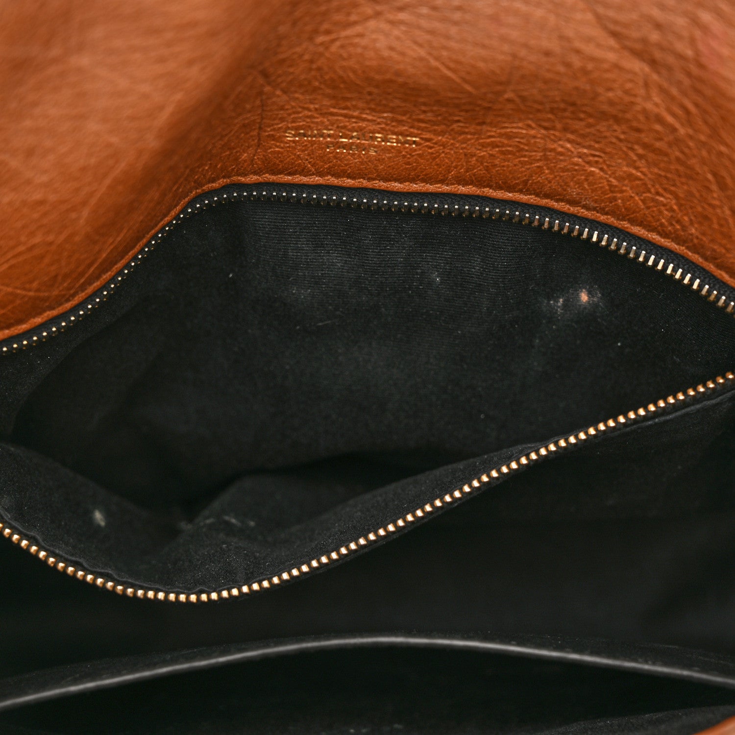 Saint Laurent Crinkled Calfskin Matelasse Monogram Medium Niki Chain Satchel Caramel 11 of 11