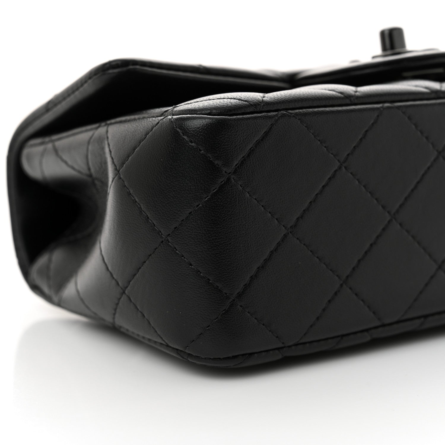 Chanel Lambskin Quilted Mini Top Handle Rectangular Flap So Black 9 of 12