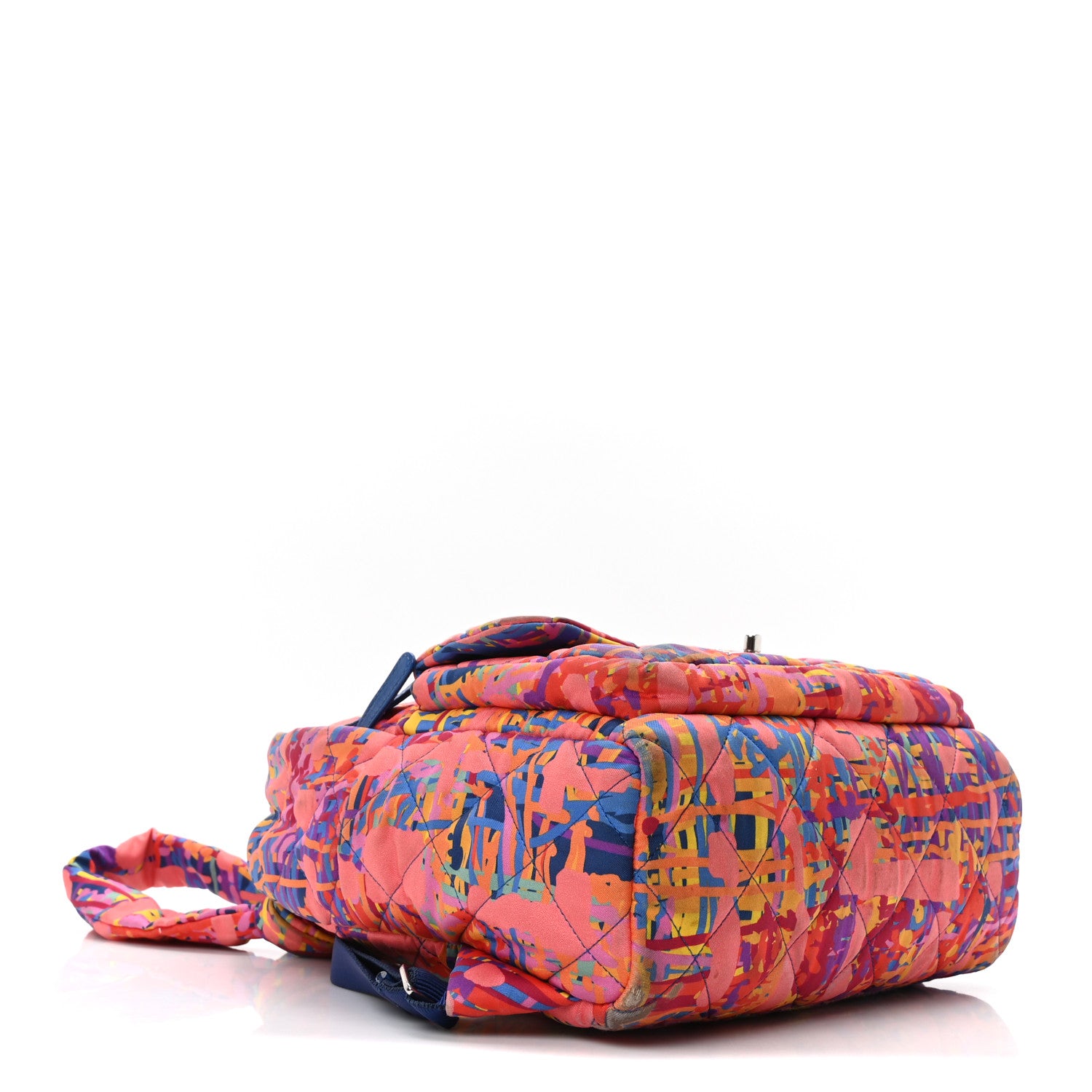 Chanel Foulard Fabric Quilted Printed Backpack Pink 7 of 19