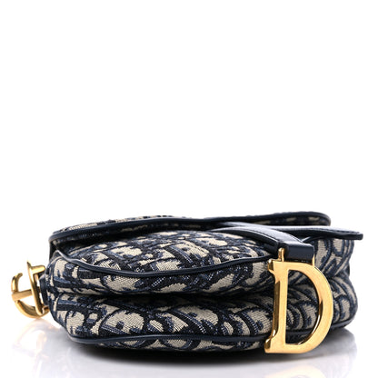 Christian Dior Oblique Mini Saddle Bag Blue 4 of 8