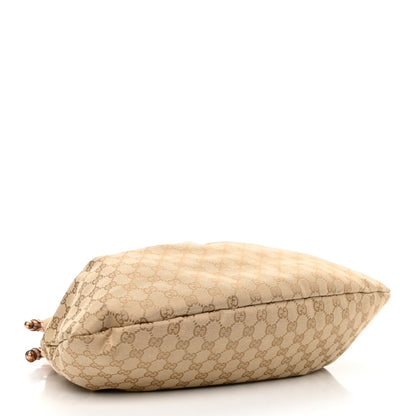 Gucci Monogram Bamboo Handle Bag Brown 3 of 9