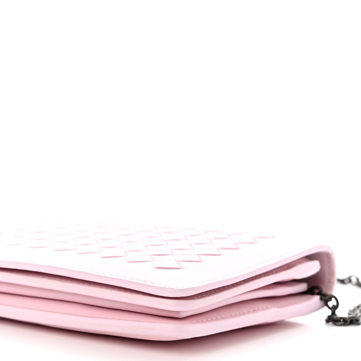 Nappa Intrecciato Continental Wallet on Chain Pink