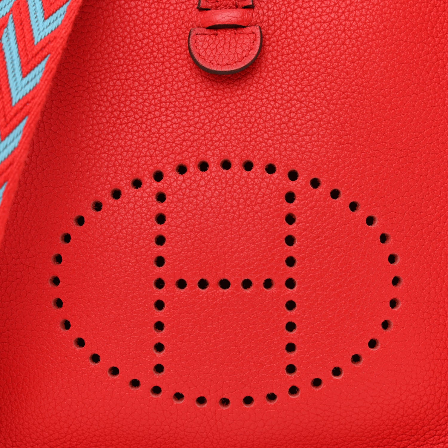 Hermes Taurillon Maurice Evelyne TPM Rouge De Coeur Bleu Du Nord 8 of 10