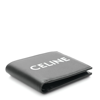 Celine HOMME Calfskin Logo Bi-Fold Wallet Black 4 of 9