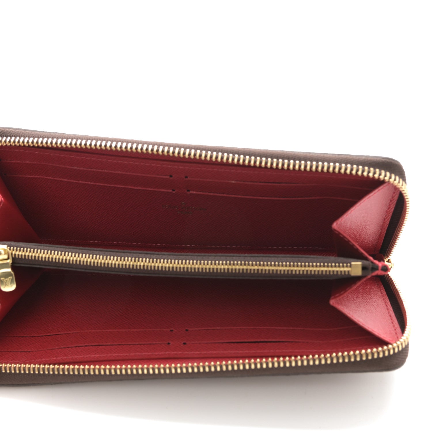 Louis Vuitton Damier Ebene Clemence Wallet Cherry 5 of 6