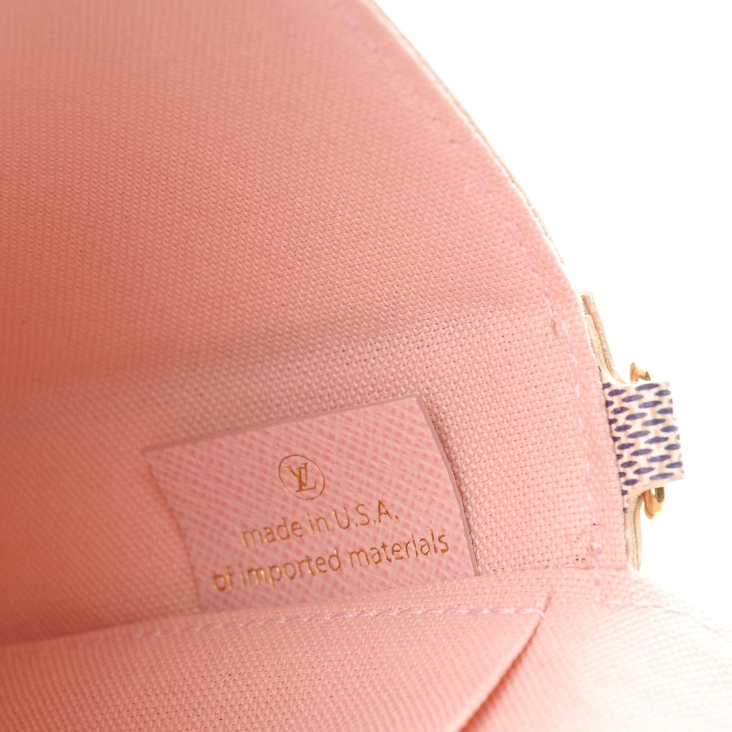 Louis Vuitton Damier Azur Pochette Felicie Chain Wallet Rose Ballerine 7 of 8