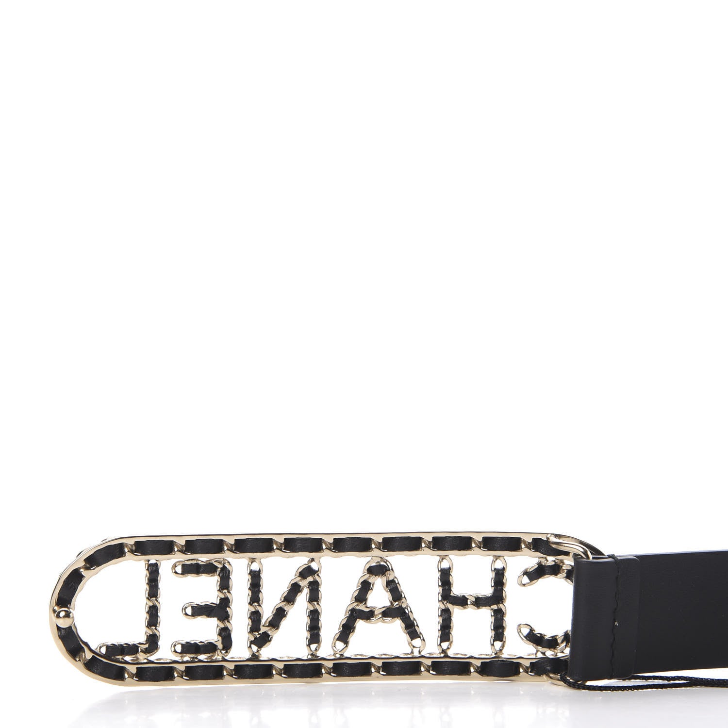Chanel Calfskin CC Chain Vintage Allure Logo Belt 85 34 Black 8 of 11