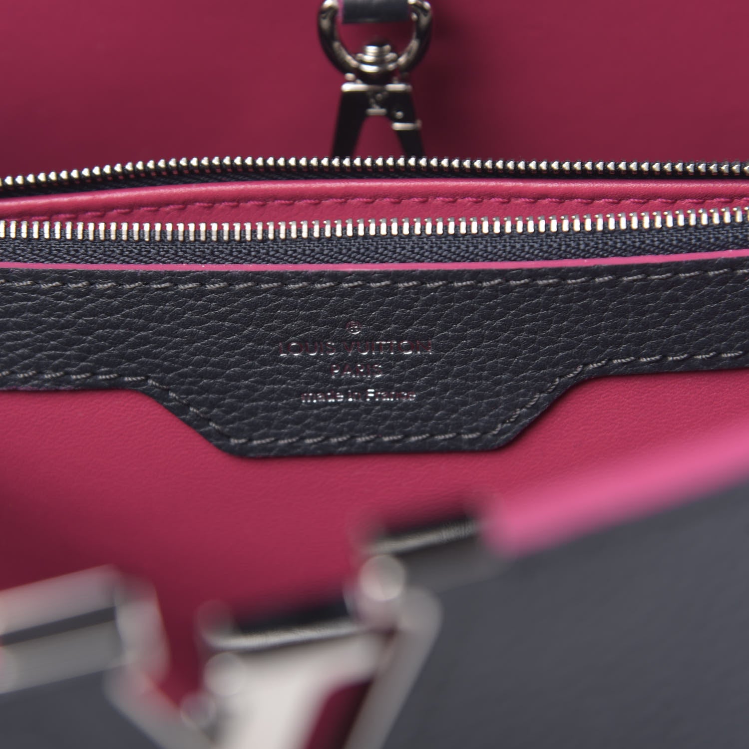 Louis Vuitton Taurillon Capucines MM Cobalt 6 of 10